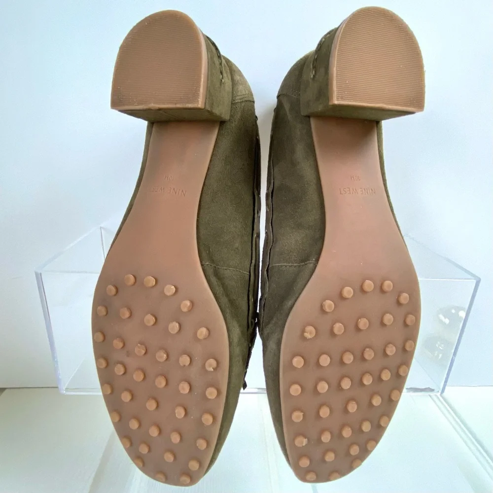 Nine West Olive Suede Moccasins - Picture 9 of 12